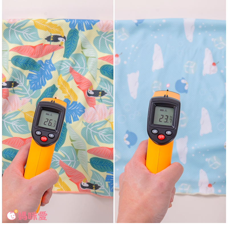 日本 LIV HEART - 抗UV水涼感巾(附收納罐)-鯨鯊兄弟-水藍 (30x100cm)