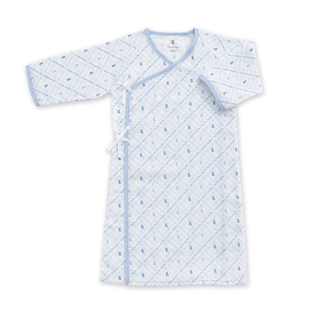 新經典紗布長袍(兩色選擇)-淺藍色