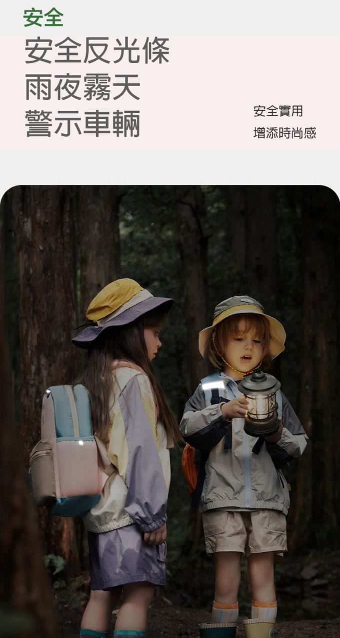 kocotree - 減負護脊超輕背包-大碼-藍米