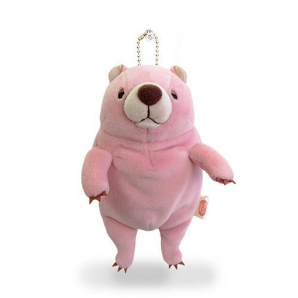 Mochi Series｜末班茫茫大叔-迷你熊吊飾（粉紅色）