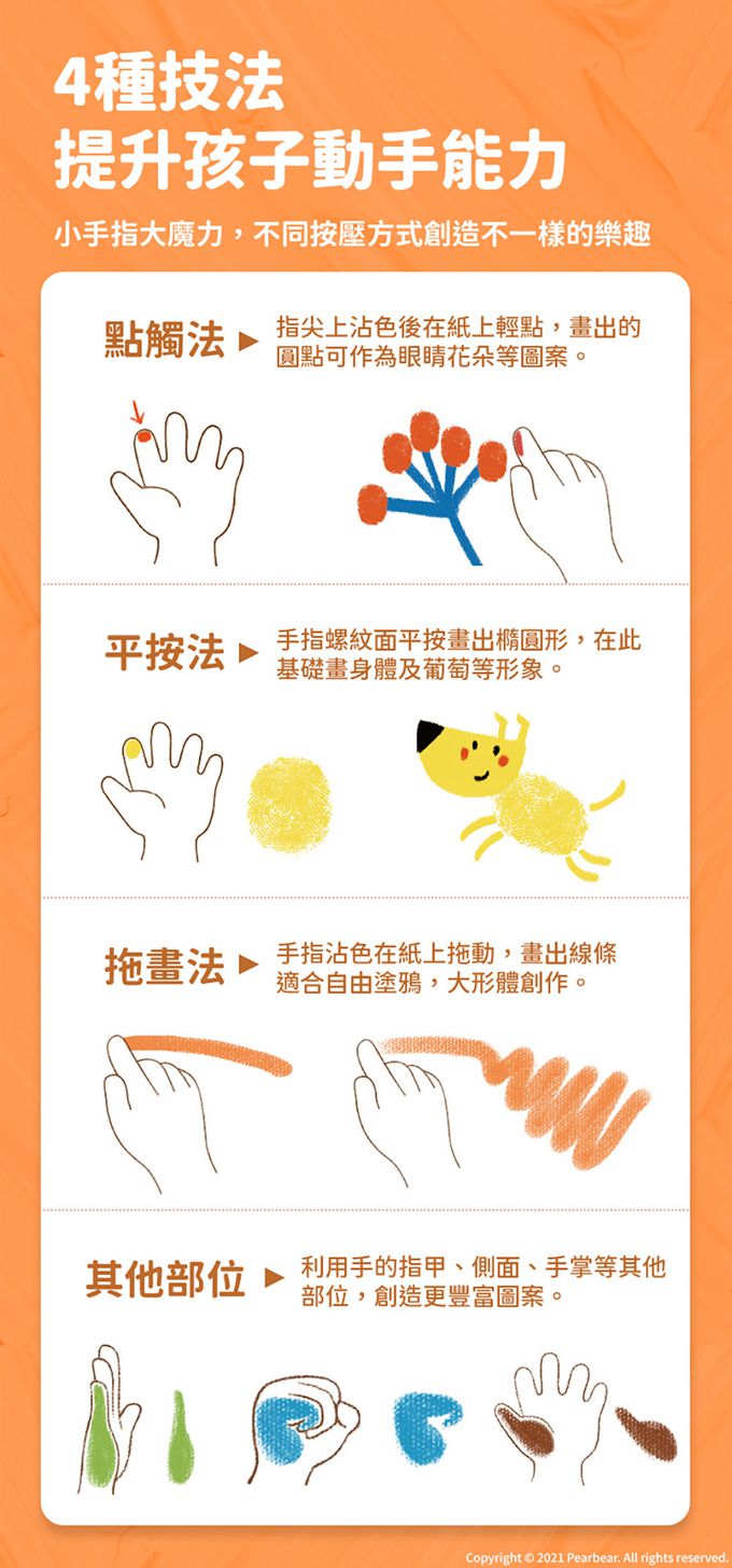 MiDeer - 可水洗手指顏料組(12色)