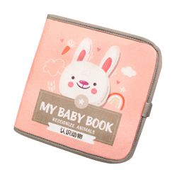 JoyNa - 寶寶布書 吃飯刷牙認知學習書 蔬果動物啟蒙玩具-認識動物