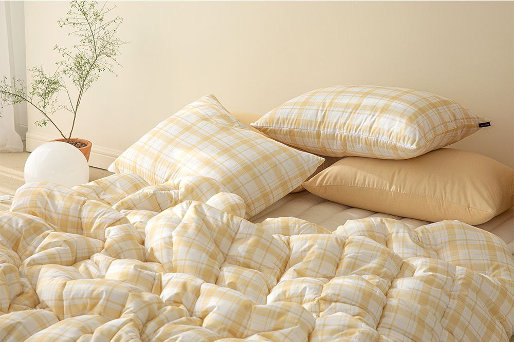 韓國 Maatila - 可水洗超細纖維桃皮感四季被-香橙果凍