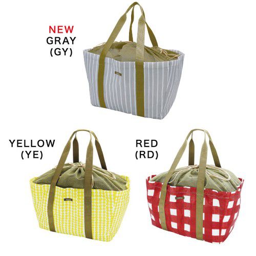 日本現代百貨 - 繽紛野餐 大容量方型保溫保冷袋/購物袋-格紋-深藍 (42x22x27.5cm)