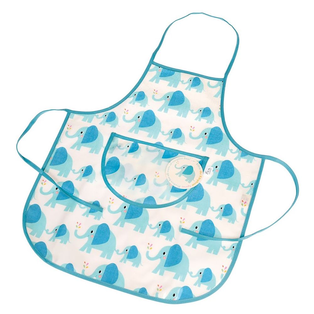 英國 Rex London - 幼兒/兒童料理/烹飪圍裙-藍色大象