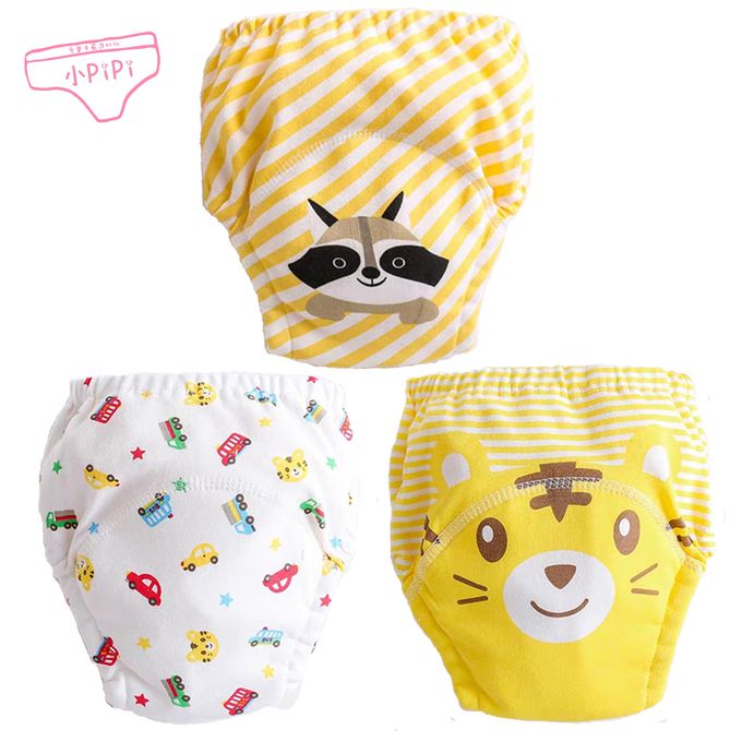 小 pipi - 純棉兒童學習褲/訓練褲3入組-巧虎車車