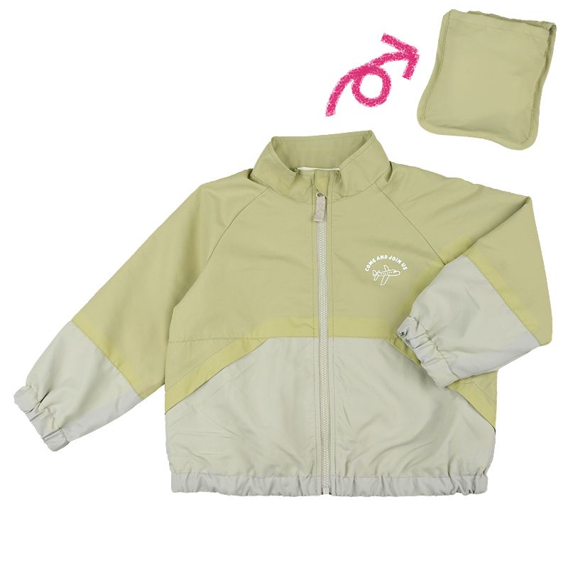 akachan honpo - 夾克-可攜式防潑水-軍綠色