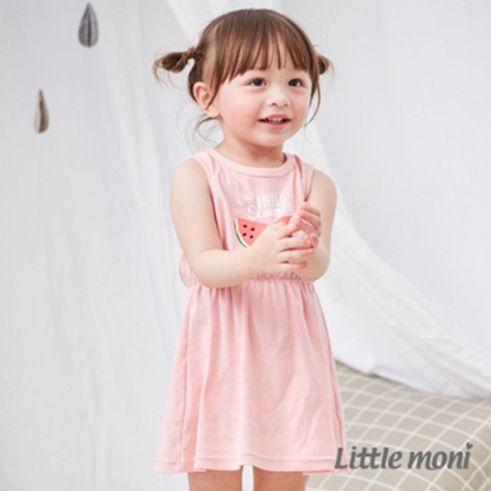 麗嬰房 Little moni - 家居系列背心洋裝-粉紅