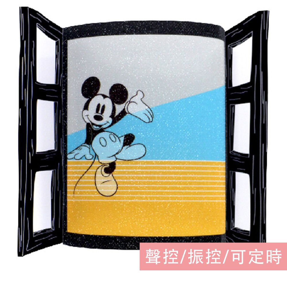 日本 TOYO CASE - LED 夜燈壁飾-迪士尼窗戶系列-米奇 (約8x3x11cm)