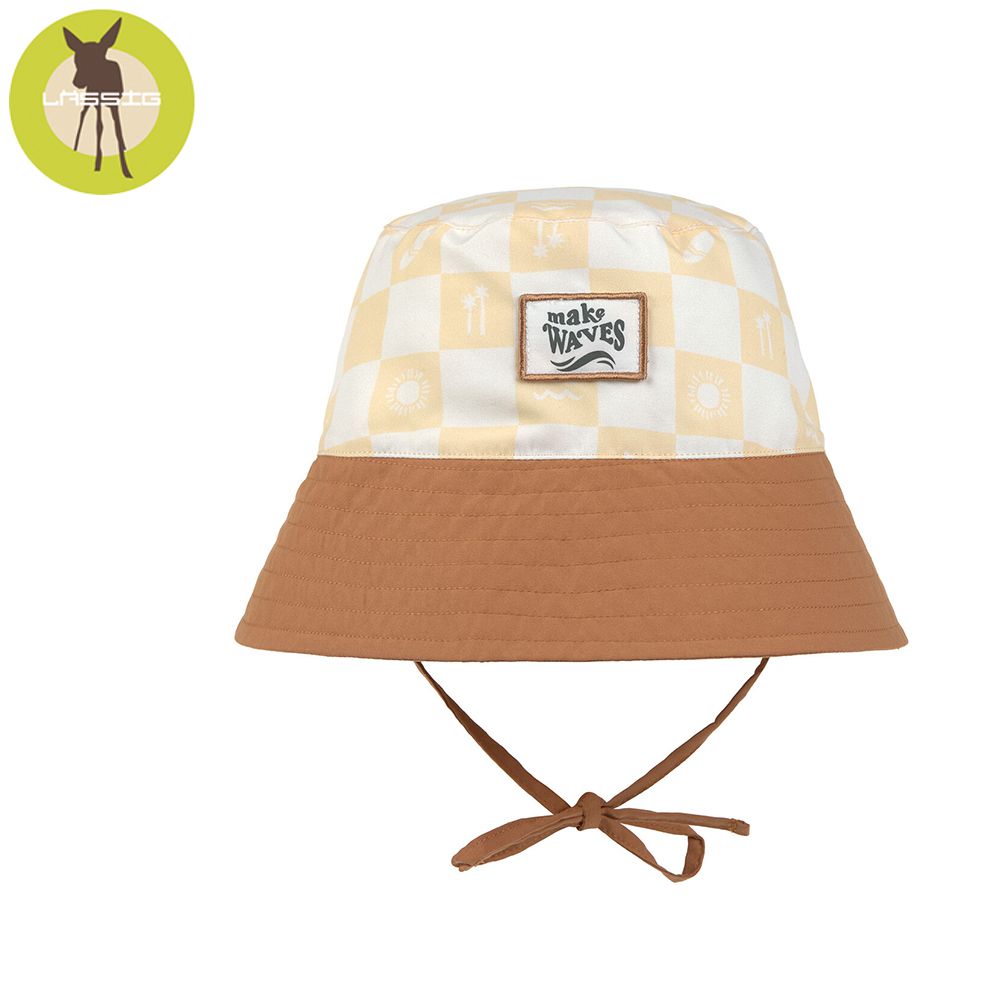 幼兒抗UV海灘遮陽漁夫帽-香草格紋 (3-6歲)
