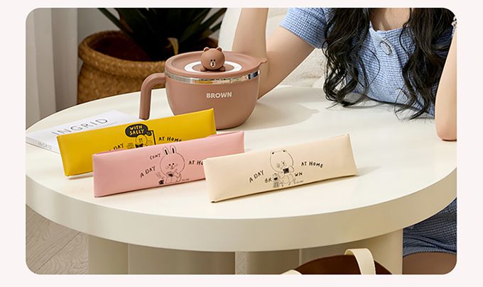 Hiromimi - LINE FRIENDS 宅家餐具三件組-兔兔