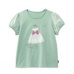 日本千趣會 - GITA 天竺棉泡泡袖上衣-禮服-薄荷綠