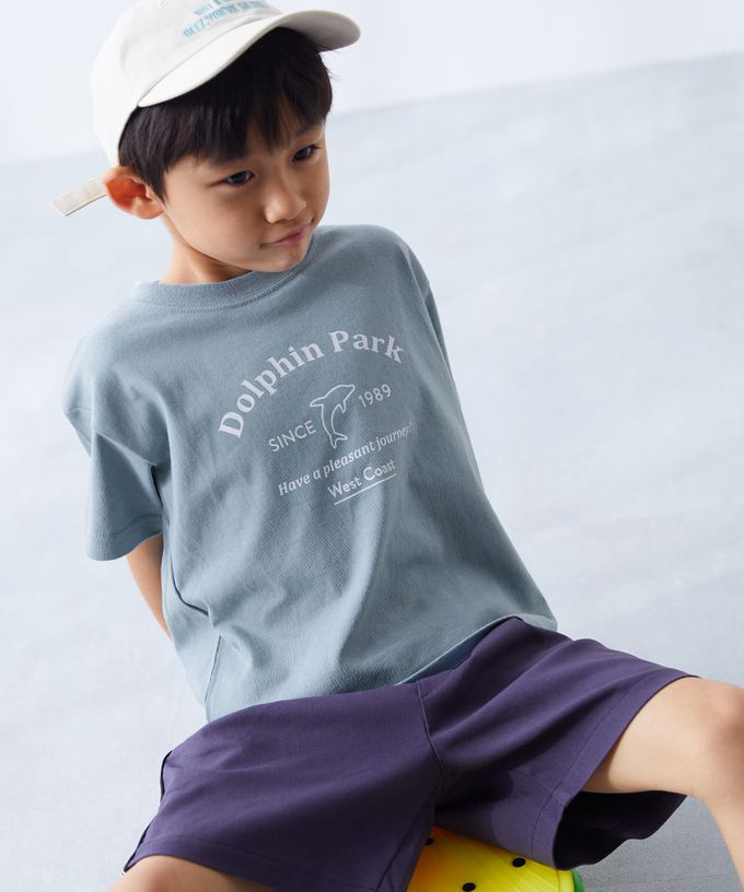 日本 devirock - 純棉定番短袖上衣-噴彩暴龍-墨黑