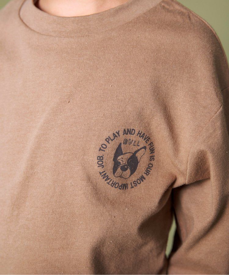 日本 BREEZE - 百搭舒適圓領薄長袖上衣-GO OUT-摩卡