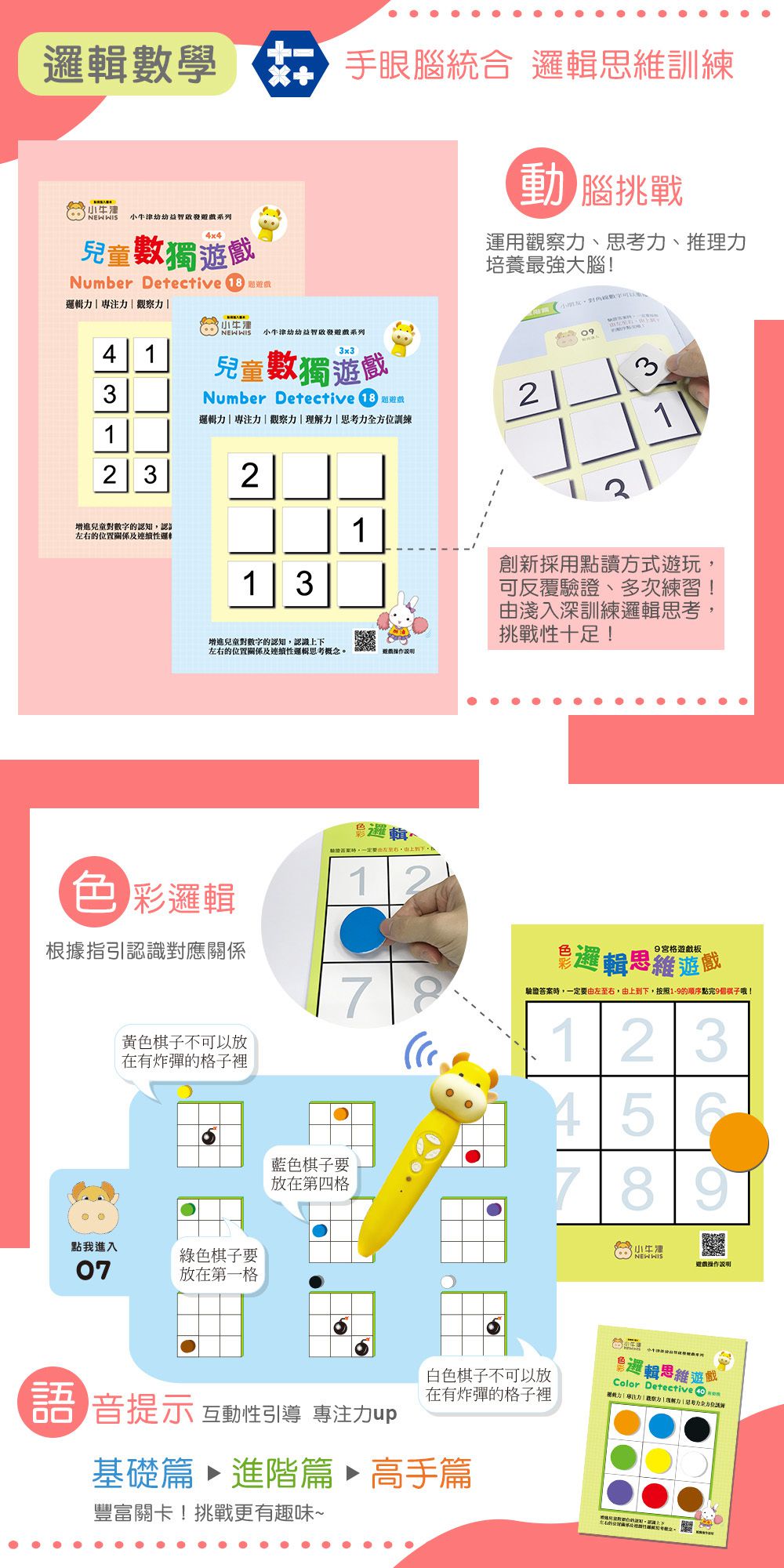 小牛津 - 103件點讀旗艦套組/點讀全攻略-手提彩盒裝/加贈)我會照顧自己和病毒說掰掰&小小觀察家+躲貓貓大挑戰-56件+47件