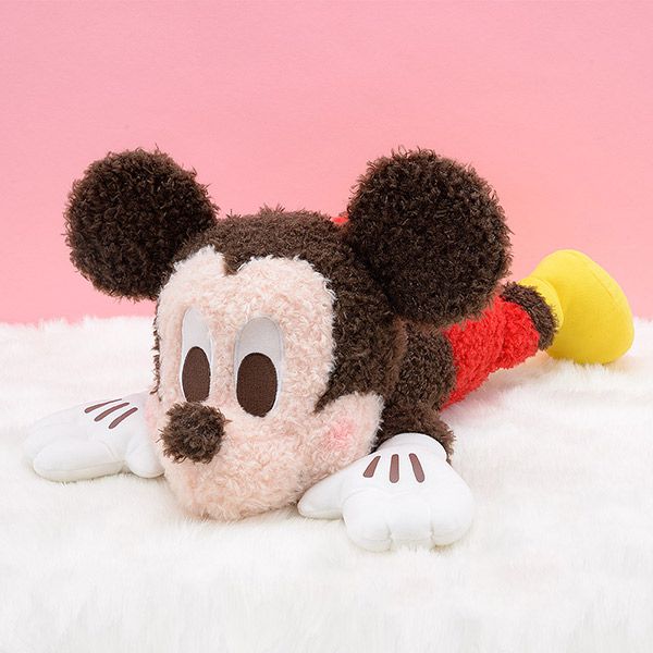 迪士尼 Disney - 【SEGA】日版 Disney迪士尼 景品 米老鼠 紅色趴姿米奇 絨毛娃娃