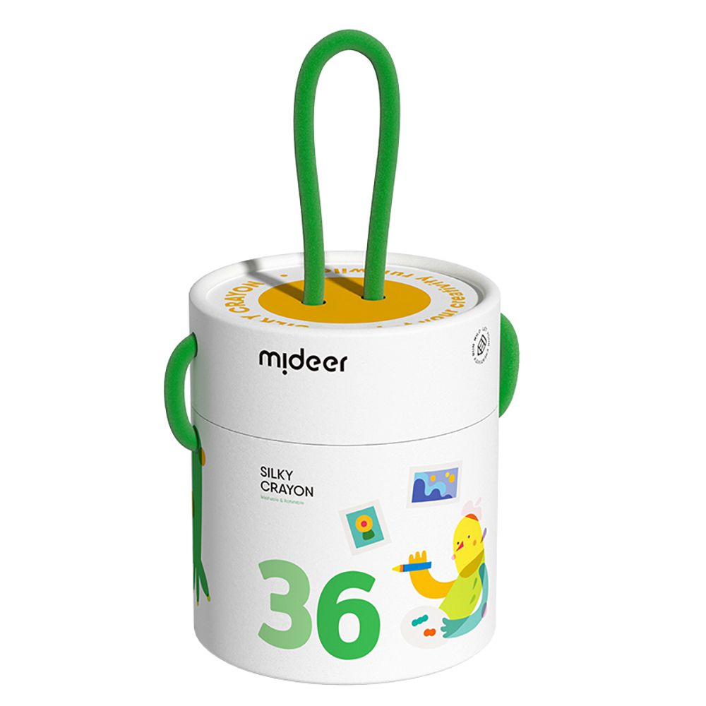 MiDeer - 可洗式速乾絲綢蠟筆(36色)
