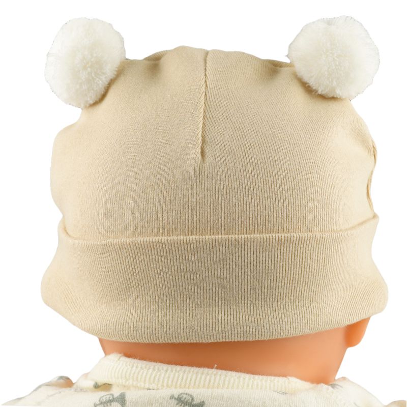 akachan honpo - 球球帽-淺卡其色 (36～40cm)