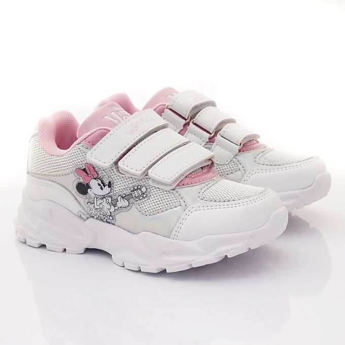 DISNEY童鞋 米妮三絆帶休閒運動鞋-123035白(中小童段)-運動鞋-白