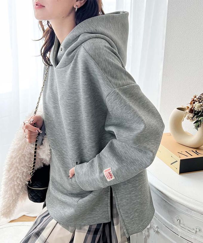 日本 Classical Elf - Java 舒適空氣棉長袖帽T-咖啡