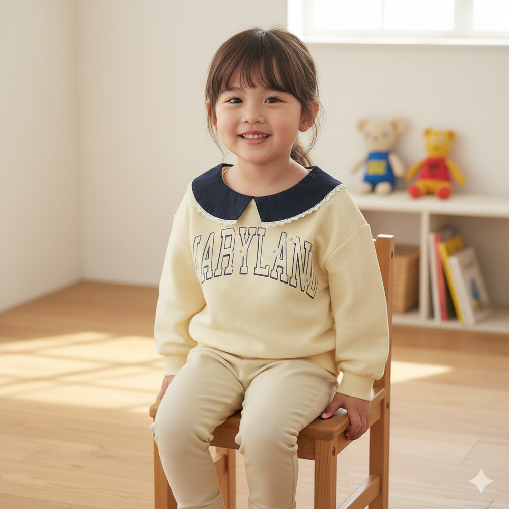 休閒上衣-英文字-米白色