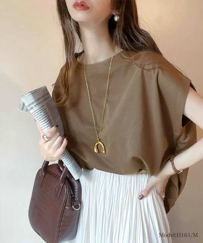 日本 Classical Elf - [熱銷] 100%棉顯瘦船領短袖上衣-黑