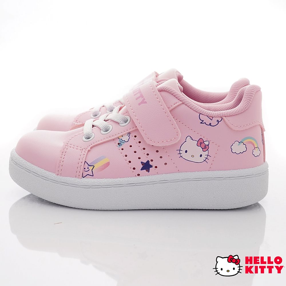 HELLO KITTY - 臺灣製流行典雅板鞋休閒運動鞋(中小童款)-粉