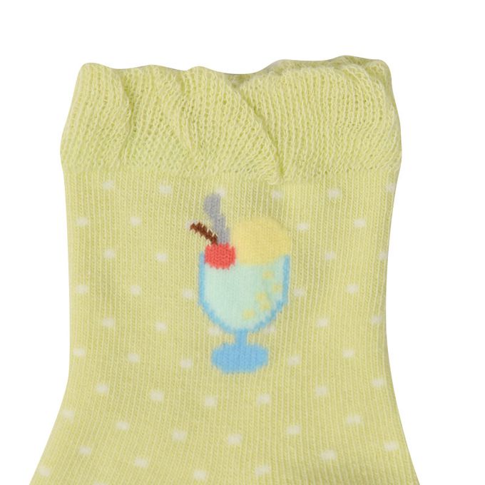 akachan honpo - 襪子3雙組-冰淇淋汽水-淺綠色 (9~14cm)