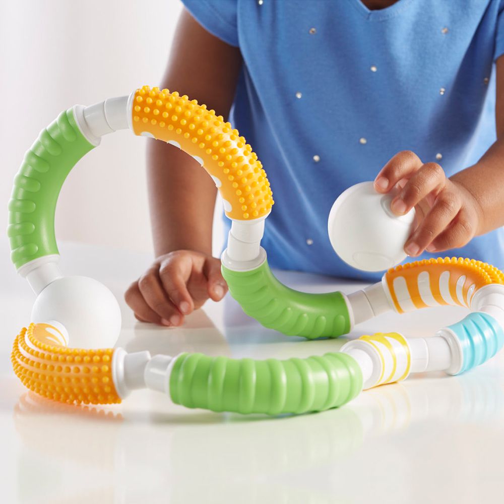 美國 guidecraft - 觸覺磁力彎彎積木-20件