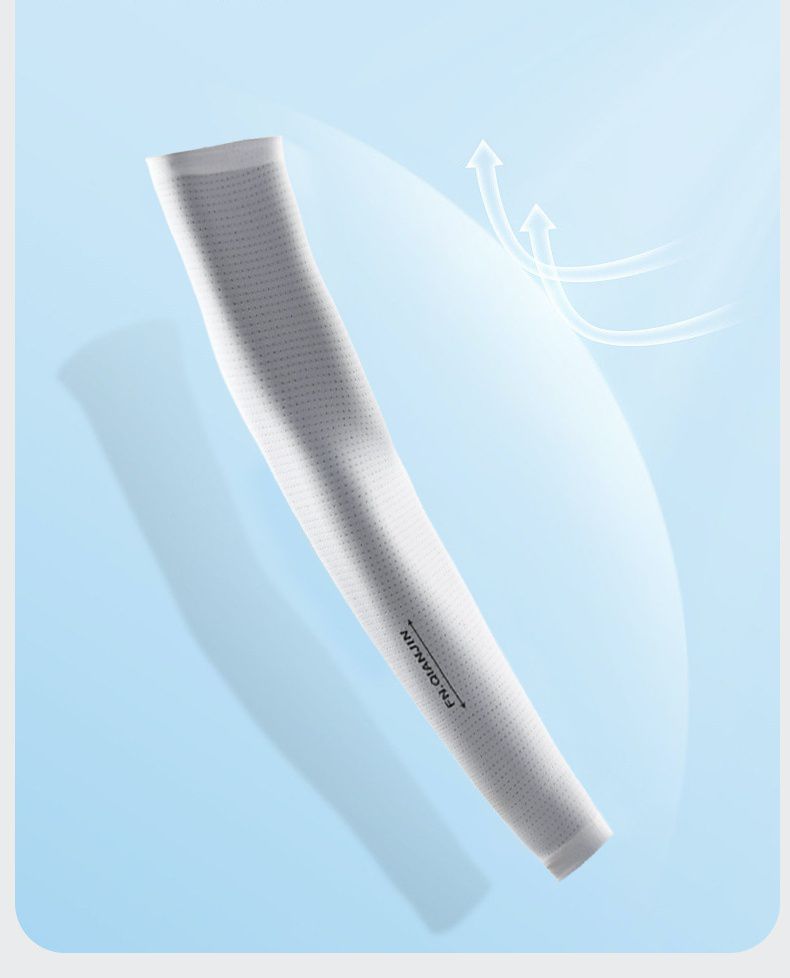 UPF50+成人冰絲涼感防曬袖套-女款-黑色