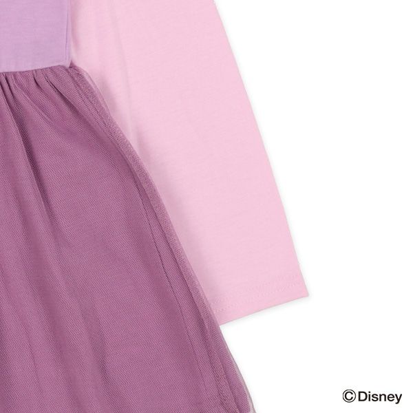 日本西松屋 - 長髮公主造型長袖洋裝-粉紫