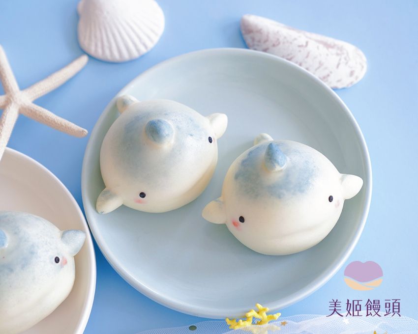 美姬饅頭 - 鯊魚寶貝鮮乳芋泥包-6入-50g/顆