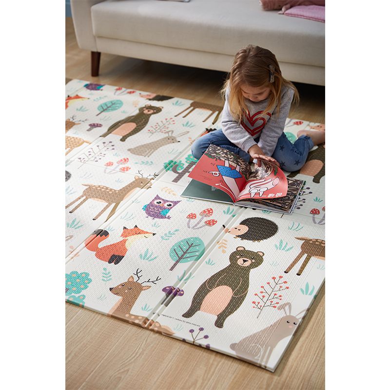 akachan honpo - 可折疊柔軟遊戲地墊-動物 (約148×198×1cm)-適用年齡：1歲以上