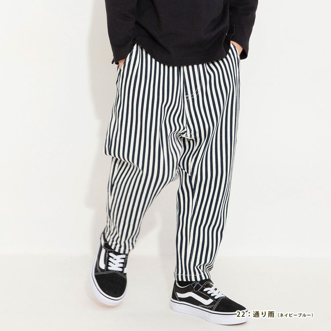 日本 BRANSHES - 大好評彈性錐形長褲-素色-炭黑