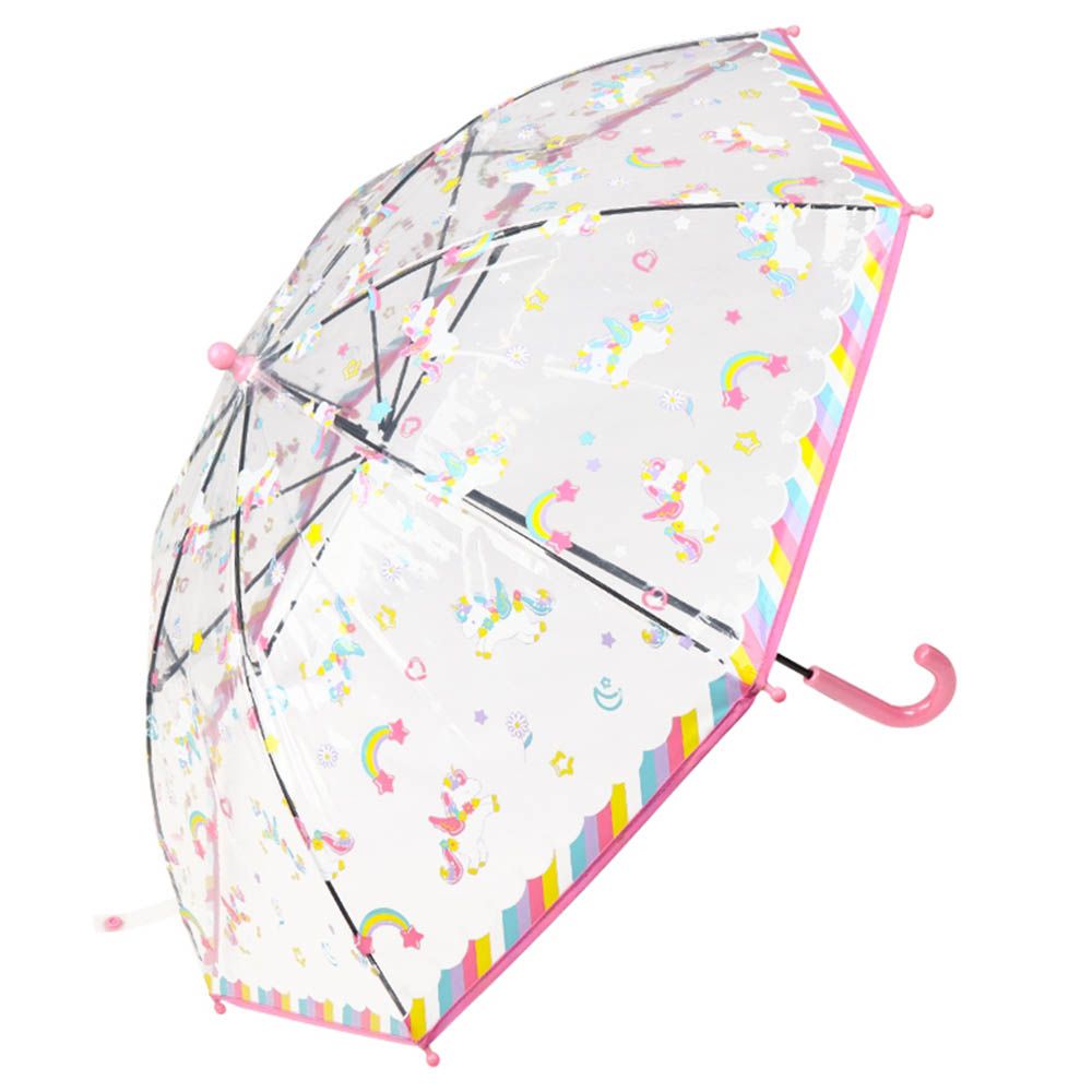 透明傘-獨角獸-粉紅色