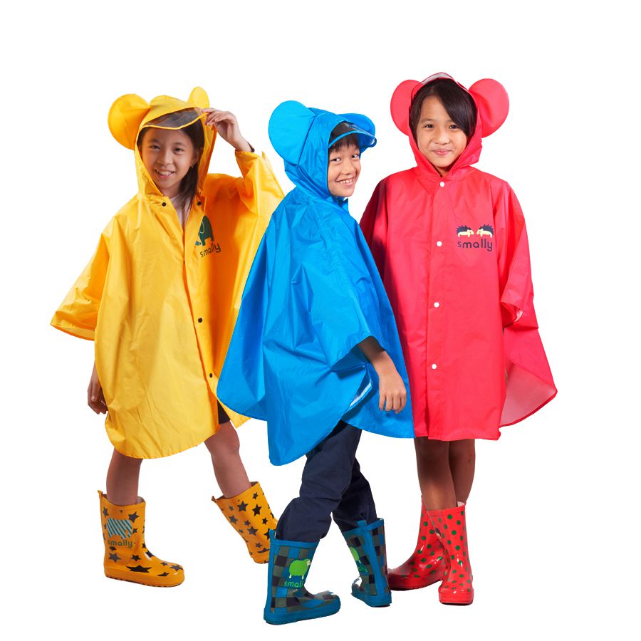 SMALLY - 兒童雨衣-雨披式-黃色