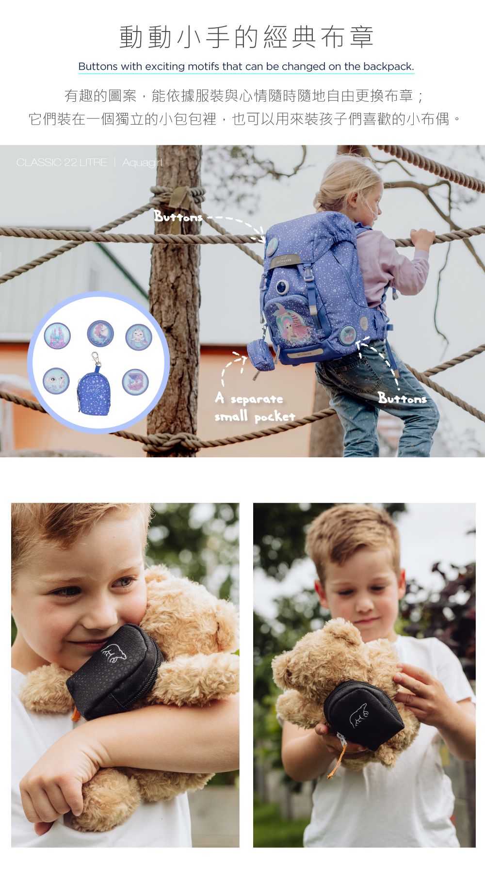 Beckmann - Classic 兒童護脊書包 22L-夢幻獨角獸 4.0