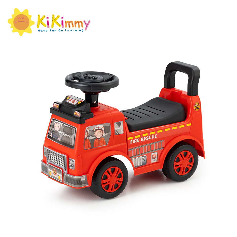 Kikimmy - 多功能造型助步車/滑步車/嚕嚕車-消防車款