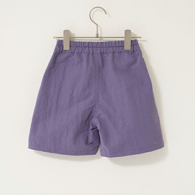 日本 b-ROOM - 輕盈尼龍側邊線條短褲-象牙白