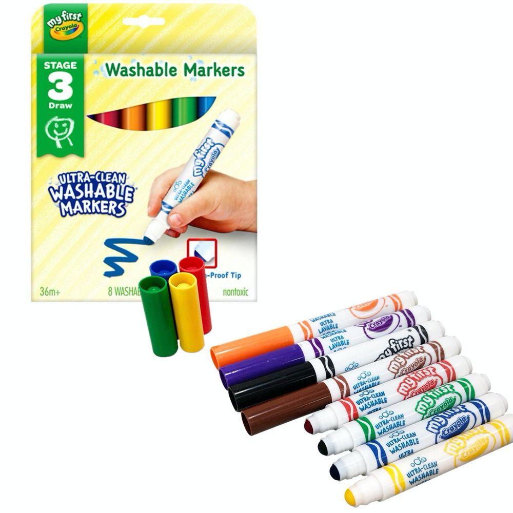 Crayola繪兒樂 - 幼兒可水洗彩色筆8色