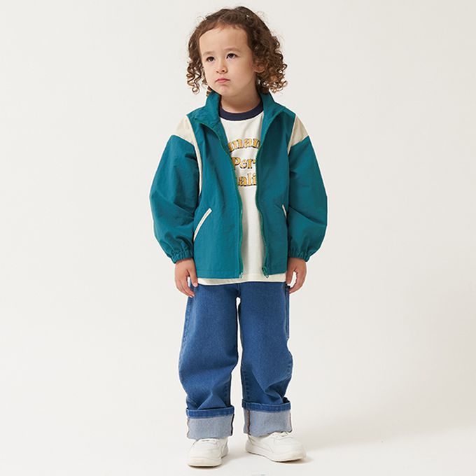 日本 b-ROOM - 潑水加工 廓形撞色防風外套-焦糖棕