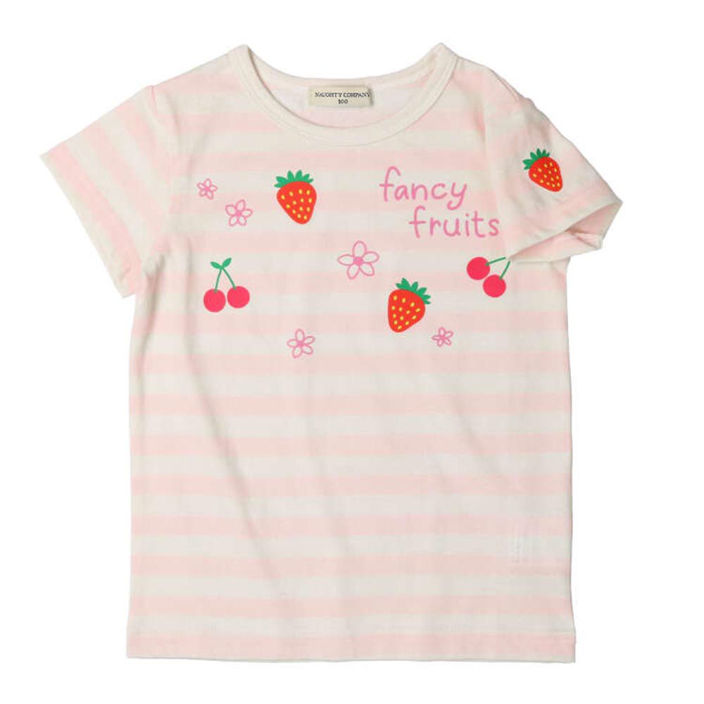akachan honpo - T恤-水果-粉紅色