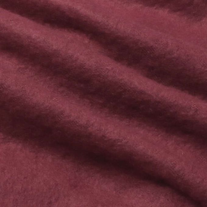 akachan honpo - 仿羔皮呢休閒上衣-暗紅色