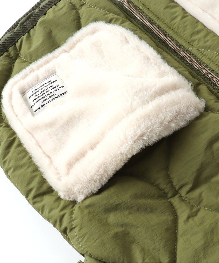 日本 BREEZE - 袖可拆2way絎縫拼接夾克/背心-軍綠