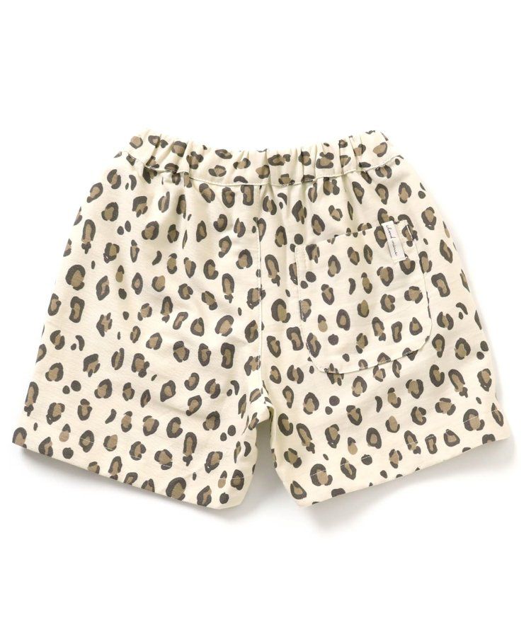 日本 apres les cours - 滿版印花夏天短褲(4分丈)-小花-水藍