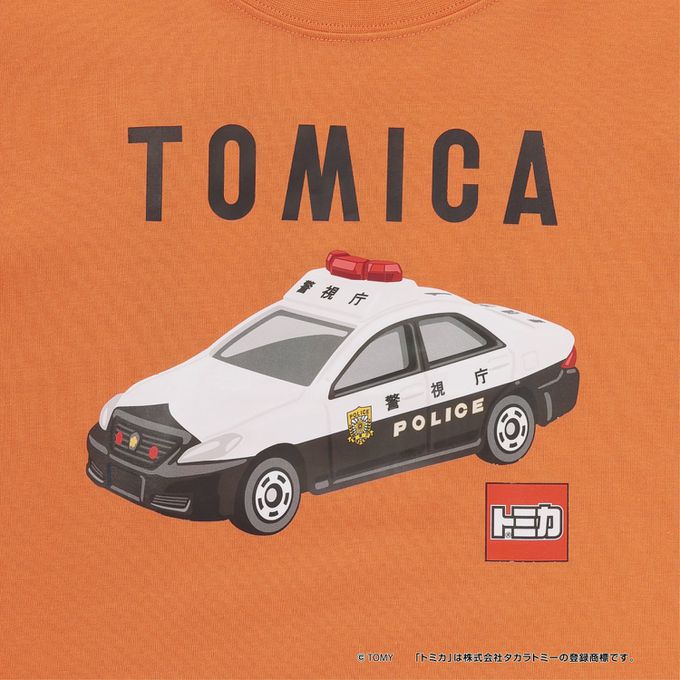 日本 b-ROOM - 限量聯名 印花長袖上衣-TOMICA救護車-灰藍色