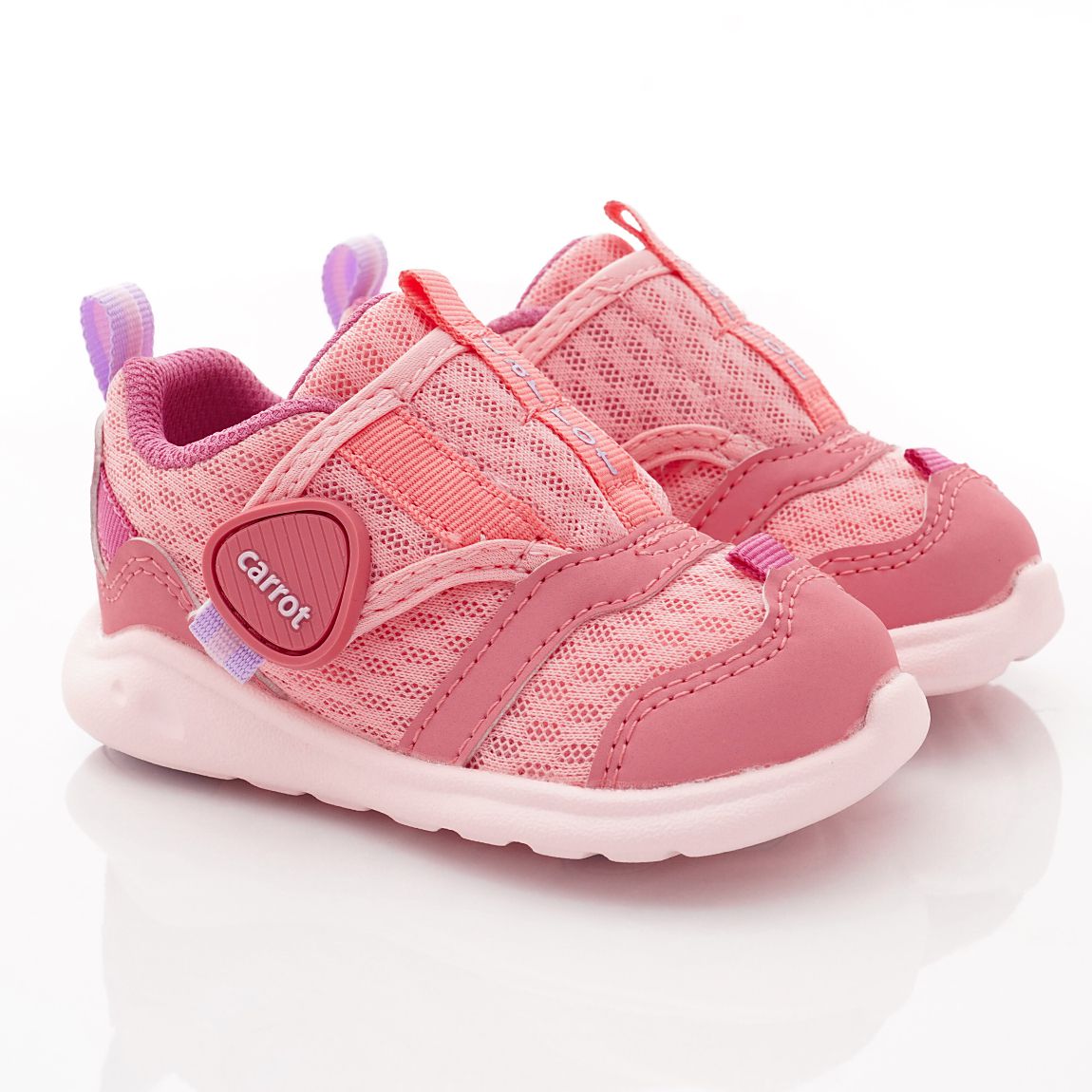 Moonstar日本月星 - 寶寶速乾學步穩健機能款(寶寶段)-學步鞋-粉