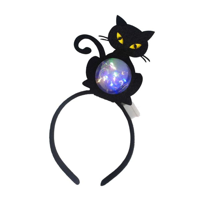 MODACore 摩達客 - 摩達客★萬聖派對頭飾★萬聖黑貓造型圓球燈頭扣