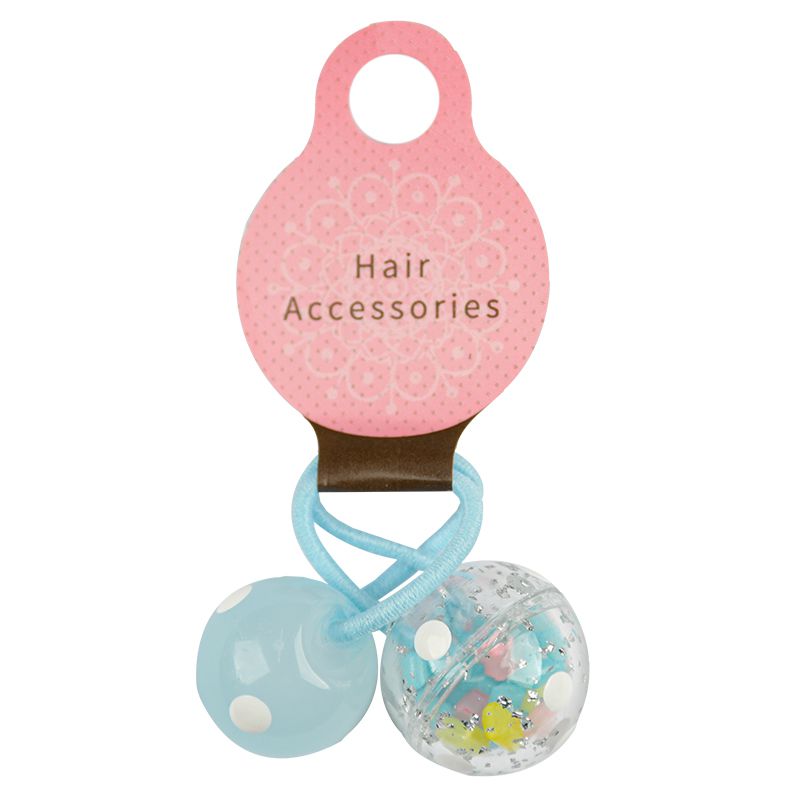 akachan honpo - 點點透明髮圈-藍色