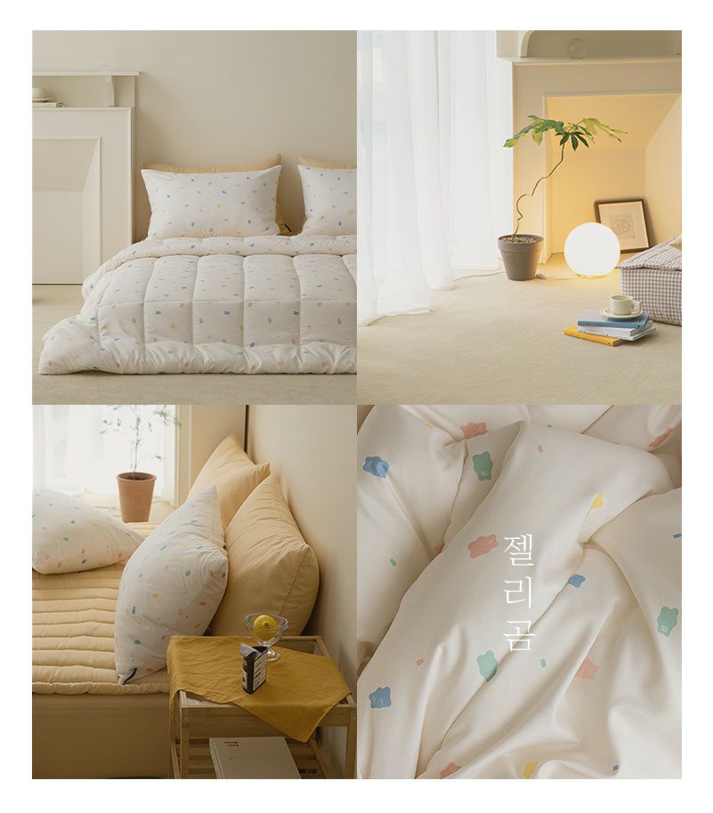 韓國 Maatila - 可水洗超細纖維桃皮感四季被-軟糖熊熊